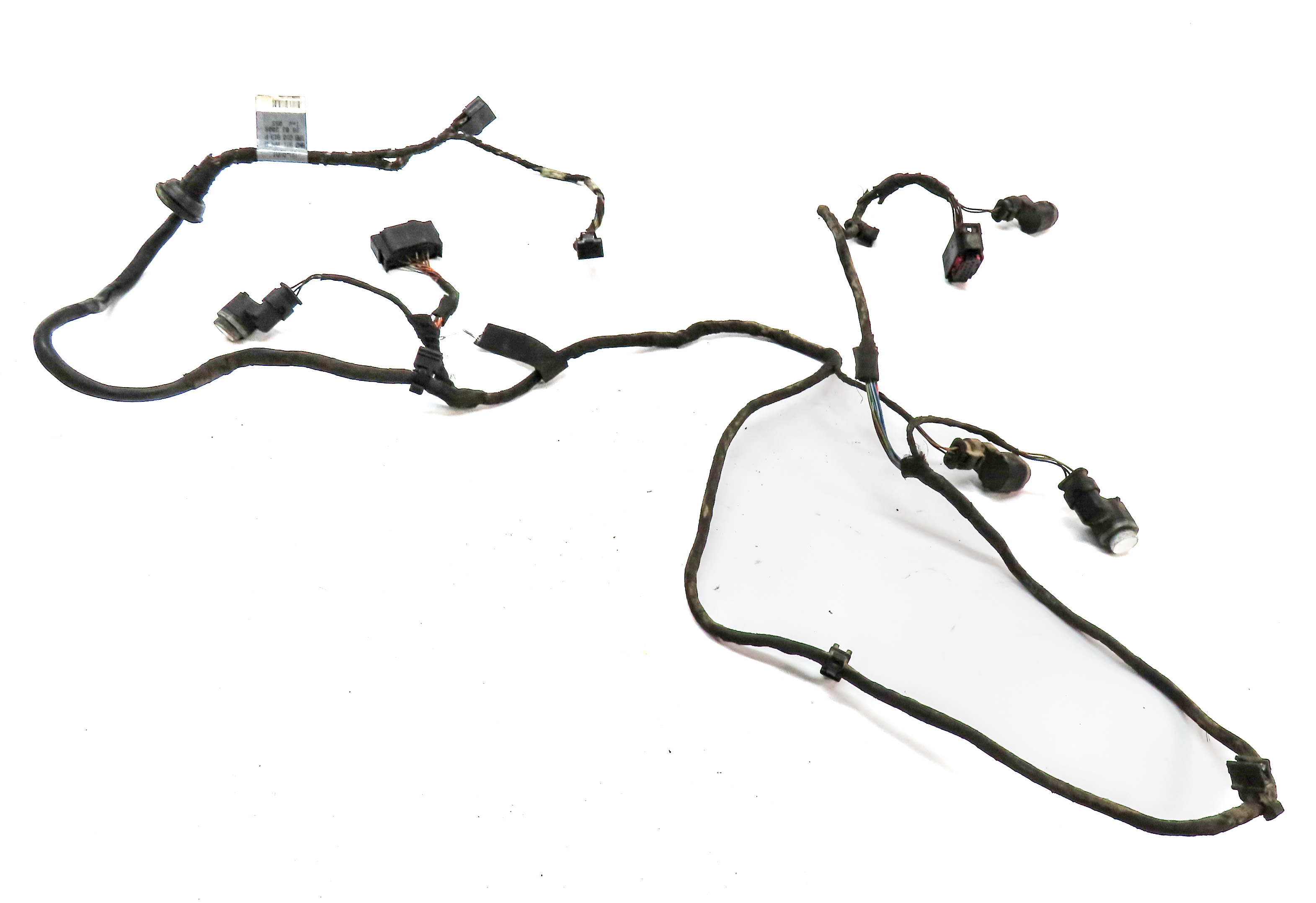 2009 AUDI S5 (B8 8T) REAR PARK ASSIST PDC SENSOR SET4 (White) w/ WIRE HARNESS — exact item pictured